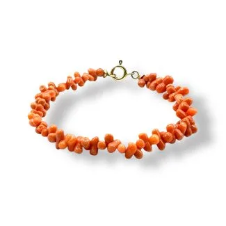 Sciacca Coral Bracelet with Silver Clasp