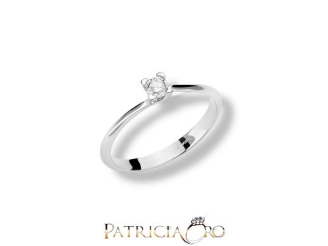 Anello Solitario Miluna con Diamante in Oro 18kt