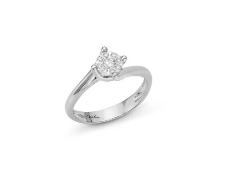 Anello Solitario Miluna Oro 750 e Diamanti Brillanti