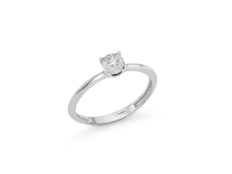 Anello Solitario Miluna Oro 750 Diamante Brillante