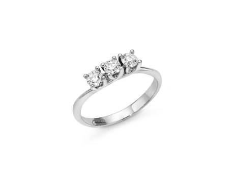 Anello Trilogy Miluna in Oro Bianco e Diamanti