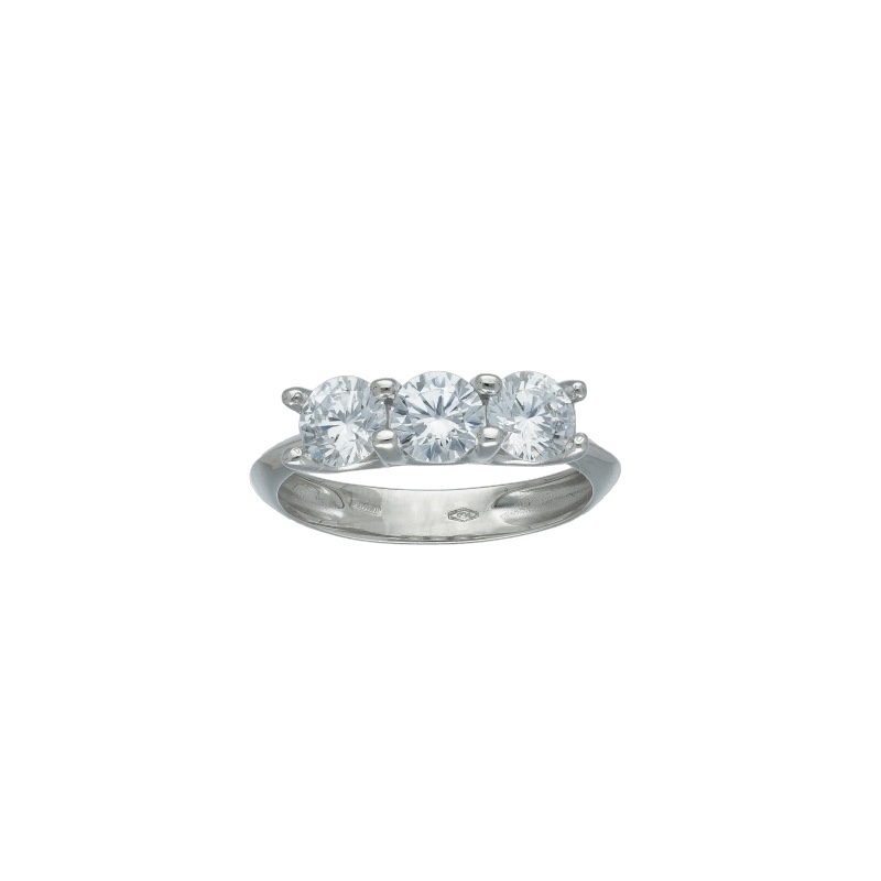 Anello Trilogy in Oro 18k, un gioiello di lusso perfetto per celebrare momenti speciali. Design raffinato e materiali pregiati per un'esperienza unica.