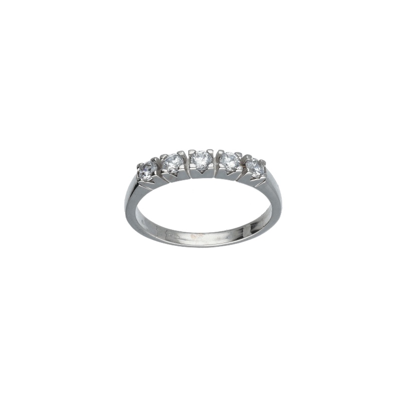 L'anello Veretta in oro bianco con 5 pietre preziose è un gioiello di lusso, perfetto come idea regalo. Scopri la bellezza dei gioielli diamanti.