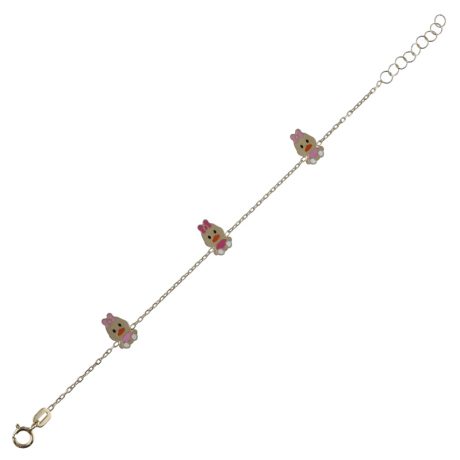 Bracciale bimba in oro 750 giallo 14 cm — Ref. BB00010007V05642