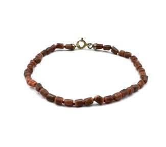 Bracciale Corallo Fossile Sciacca artigianale con argento 925
