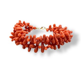 Bracciale Donna in Corallo Sciacca, un gioiello made in italy di Patricia Oro Creations, perfetto per un regalo prezioso.