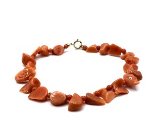 Bracciale Corallo Sciacca in oro 750 artigianale