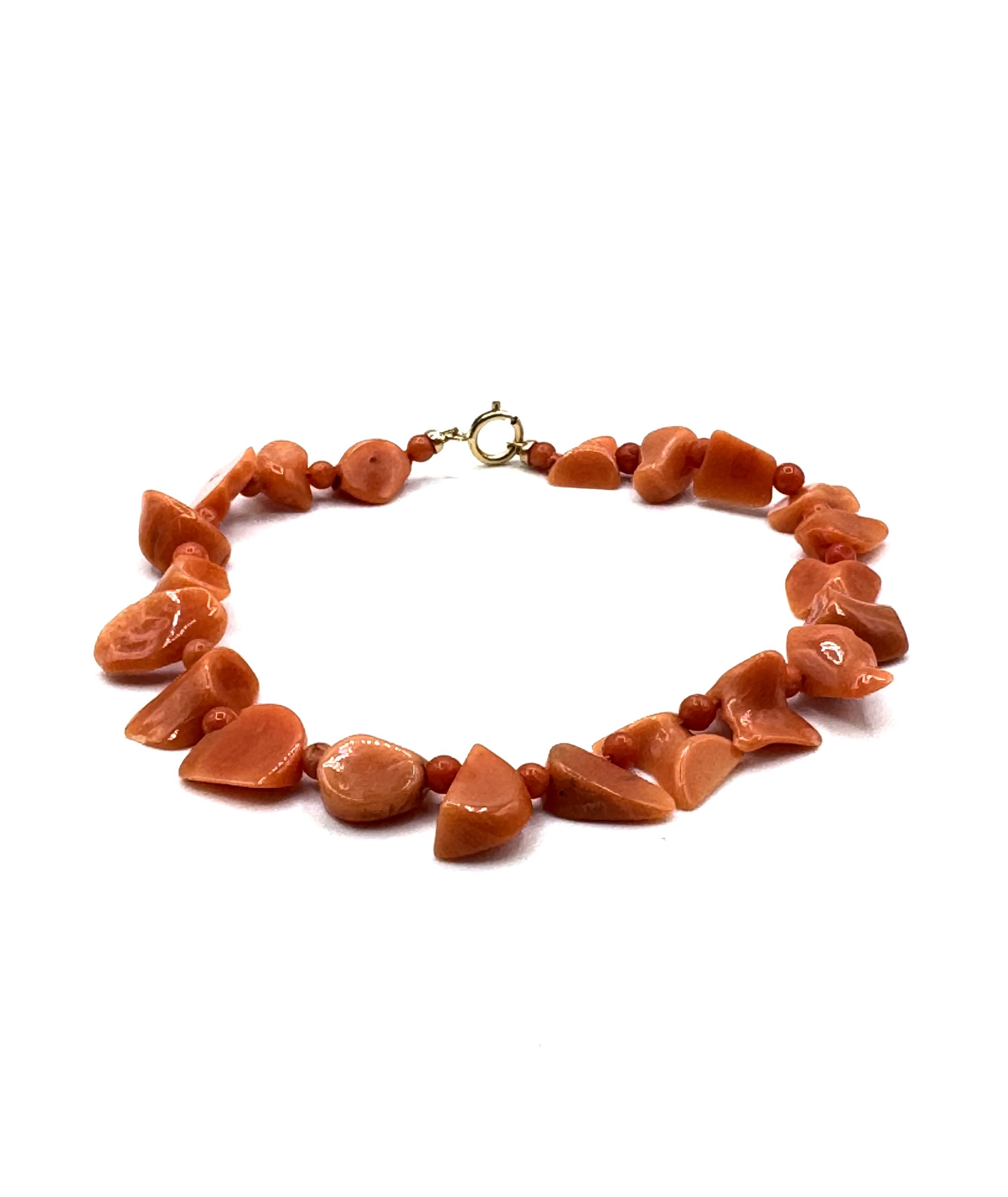 Bracciale Corallo Sciacca in oro 750 artigianale