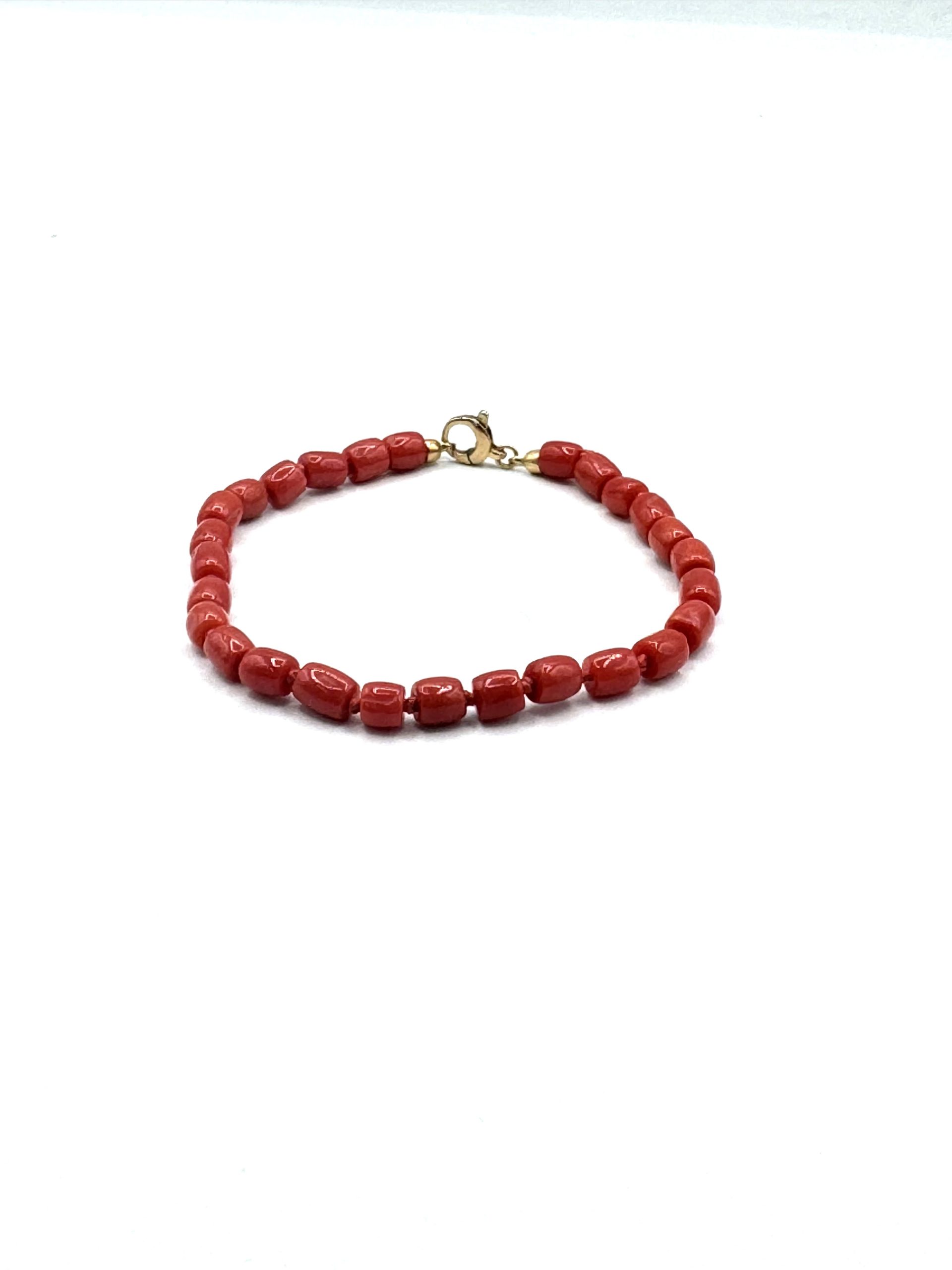 Bracciale Corallo Sciacca oro 750 chiusura artigianale