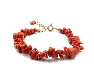 Bracciale Corallo Sciacca artigianale con chiusura argento 925