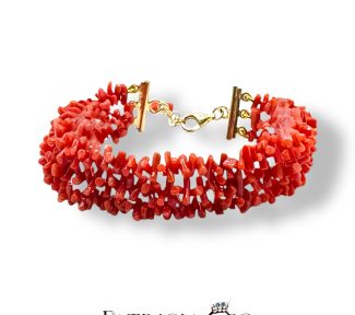 Bracciale Donna Corallo Sciacca di Patricia Oro Creations: un gioiello made in italy di alta gioielleria, perfetto per un'idea regalo preziosa.
