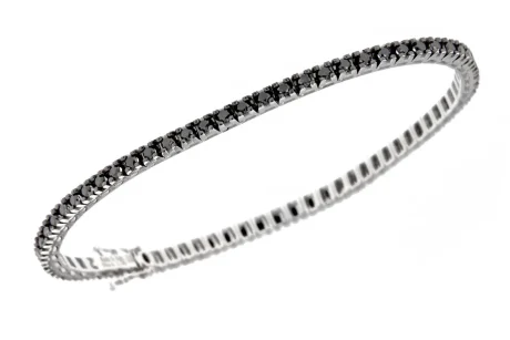 Bracciale Tennis Davite & Delucchi Oro 18kt Diamanti Neri 2.20ct
