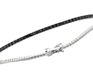 Bracciale tennis con diamanti neri in oro 750 Davite&Delucchi: un gioiello di lusso per chi ama i gioielli diamanti.