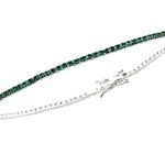Bracciale tennis con smeraldi in oro 18 carati Davite&Delucchi: un gioiello smeraldo di alta gioielleria.