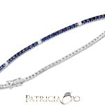 Splendido bracciale tennis Davite&Delucchi con zaffiri e diamanti, un gioiello di lusso perfetto per chi cerca gioielli diamanti di alta gioielleria.