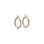 Eleganti cerchi in oro 750 bicolore, un gioiello di lusso perfetto per un'occasione speciale.