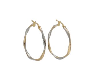 Cerchi in oro 750 bicolore: un'eccellenza di gioielli made in italy, perfetti per un'eleganza senza tempo.