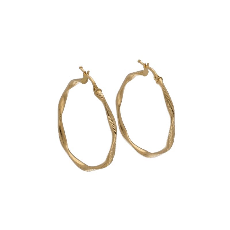 18kt Yellow Gold Hoop Earrings 3.30 Grams