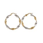 Cerchi in oro bicolore 750, un gioiello di lusso perfetto per un'idea regalo preziosa. (Vista 2)