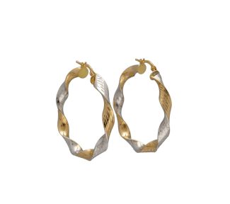 Cerchi in oro bicolore 750, un gioiello di lusso perfetto per un'idea regalo preziosa.