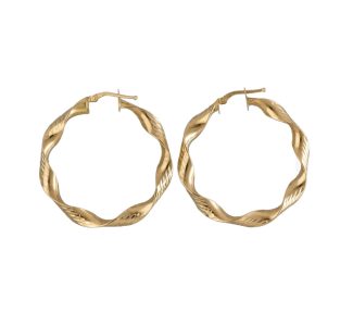 Eleganti cerchi in oro giallo 750, un gioiello di lusso perfetto per ogni occasione. (Vista 2)