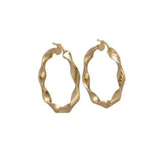 Eleganti cerchi in oro giallo 750, un gioiello di lusso perfetto per ogni occasione.