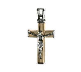 Ciondolo croce in oro 18k, un gioiello di lusso perfetto per un regalo prezioso.