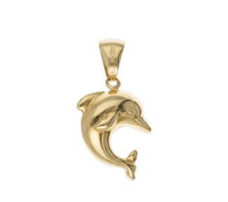 Scopri l'eleganza senza tempo del Ciondolo Delfino in Oro Giallo 750, un gioiello di lusso perfetto per un regalo prezioso.
