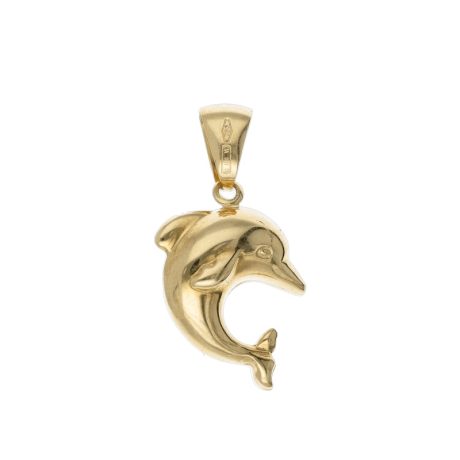 Ciondolo Delfino in Oro Giallo 750