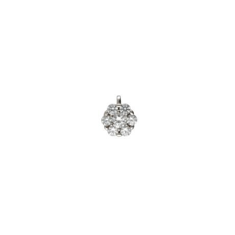 Ciondolo in Oro Bianco 18kt con Zirconi Bianchi