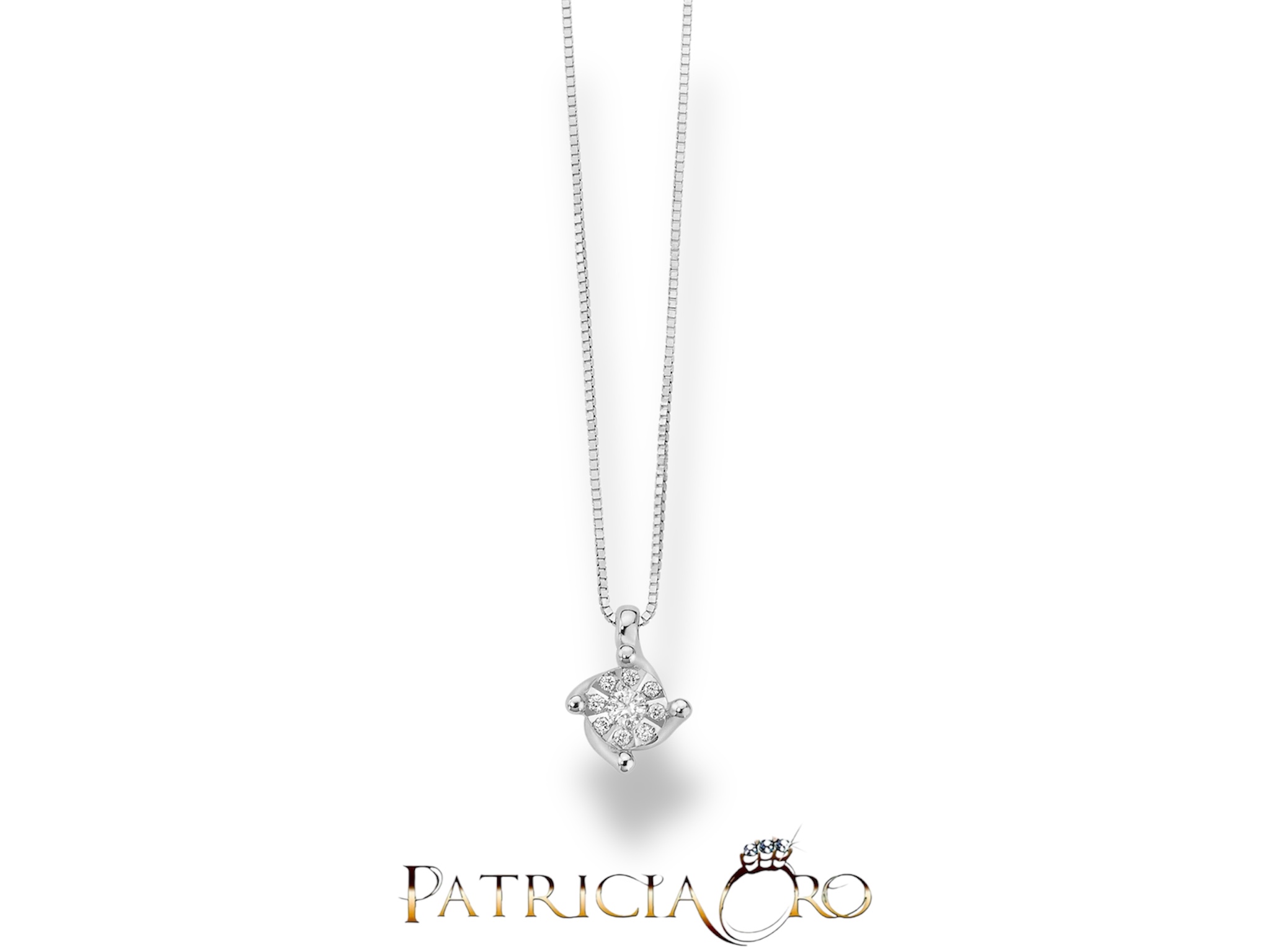 Splendida Collana in Diamante Punto Luce di Miluna Gioielli, un gioiello di lusso perfetto per un'idea regalo preziosa.