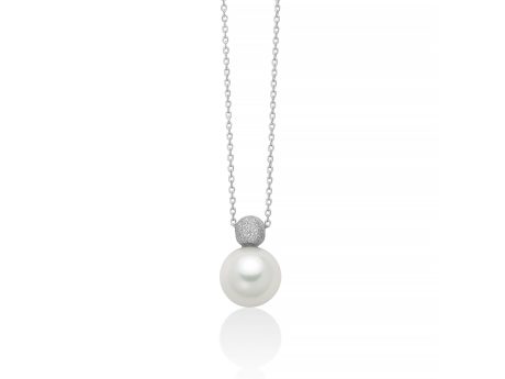 Collana Miluna Perla e Oro Satinato