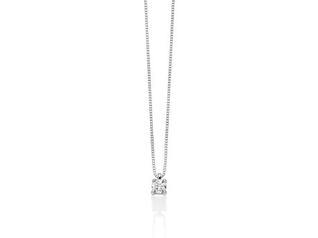 Collana Punto Luce Miluna con Diamante in Oro Bianco