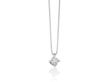 Collana Punto Luce Miluna Diamante Brillante Oro 18kt