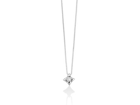 Collana Punto Luce Miluna in Oro Bianco 750 Diamante Naturale