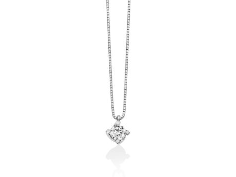 Collana Punto Luce Miluna Diamante Oro Bianco 750