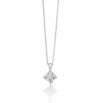 Scopri l'eleganza senza tempo della Collana Punto Luce Miluna in oro bianco e diamanti, un gioiello di lusso perfetto per un'idea regalo preziosa.