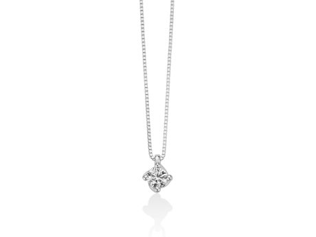 Collana Punto Luce Miluna in Oro Bianco 750 con Diamante
