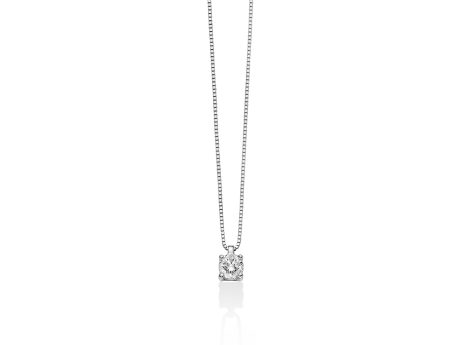 Collana Punto Luce Miluna in Oro Bianco e Diamante