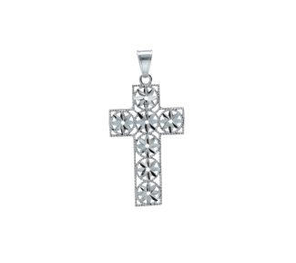 Croce in oro bianco 750, un gioiello di lusso perfetto per un'idea regalo preziosa.