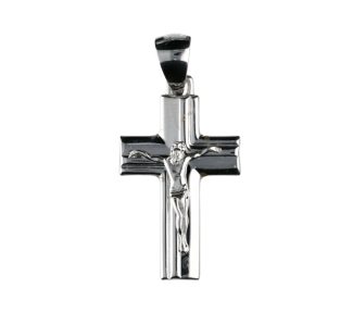 Croce in oro bianco 750, un gioiello di lusso perfetto per un'idea regalo preziosa.