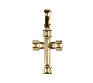 Croce in oro giallo 750, un gioiello di lusso perfetto per un'idea regalo preziosa.