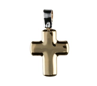 Croce in oro giallo 750, un gioiello di lusso perfetto per un regalo prezioso.