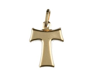 Croce Tau in Oro Giallo 18K: un gioiello Made in Italy di alta oreficeria