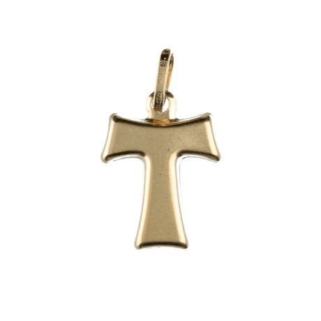 Croce Tau in Oro 18 K Giallo