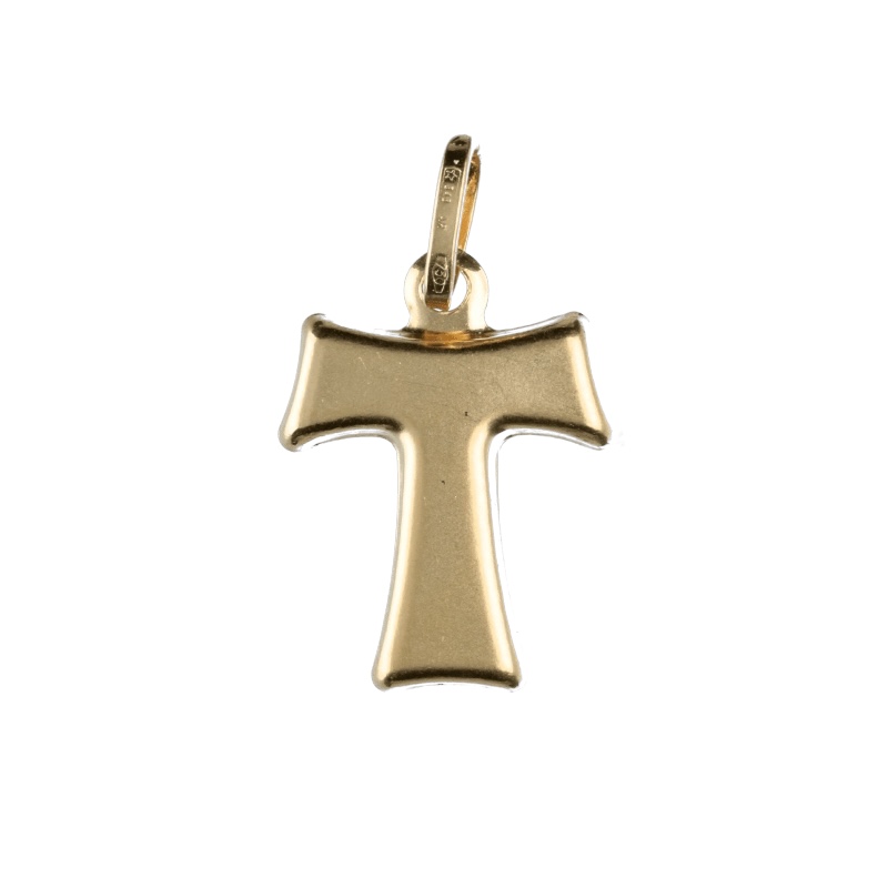 Croce Tau in Oro Giallo 18K: un gioiello Made in Italy di alta oreficeria