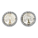 Splendidi orecchini Albero della Vita in oro giallo 750, un gioiello di lusso perfetto per un'occasione speciale.