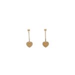 Eleganti orecchini pendenti in oro 750 per bambina, un gioiello di lusso perfetto come idea regalo preziosa.