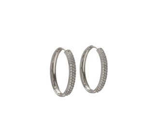 Eleganti orecchini a cerchio in oro 18k, gioielli made in italy di alta qualità, perfetti per un regalo prezioso.