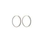 Eleganti orecchini a cerchio in oro 18k, gioielli made in italy di alta qualità, perfetti per un regalo prezioso. (Vista 2)